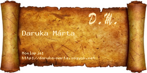 Daruka Márta névjegykártya